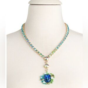 BETSEY JOHNSON MERMAID JEWELS CRYSTAL Y NECK NECKLACE - NWT